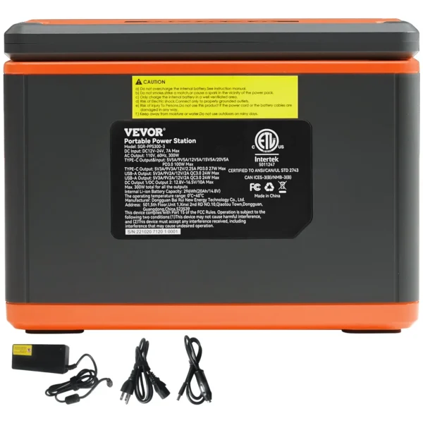 VEVOR Portable Power Station Solar Generator 296Wh 300W Backup Lithium Battery - Image 9