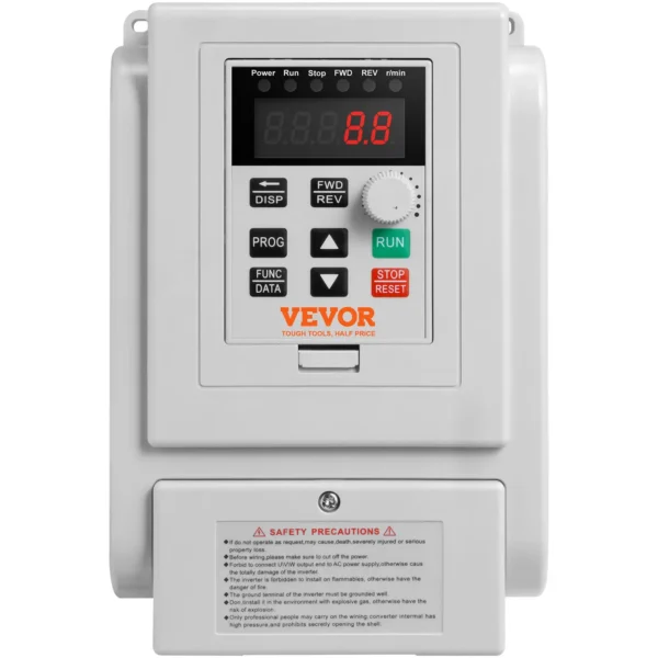 VEVOR VFD 2.2KW 10A 3HP Variable Frequency Drive for 3-Phase Motor Speed Control - Image 8