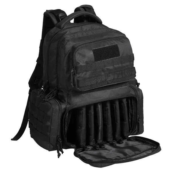 VEVOR Tactical Range Backpack for 6 Pistols Gun Backpack Black - Image 9