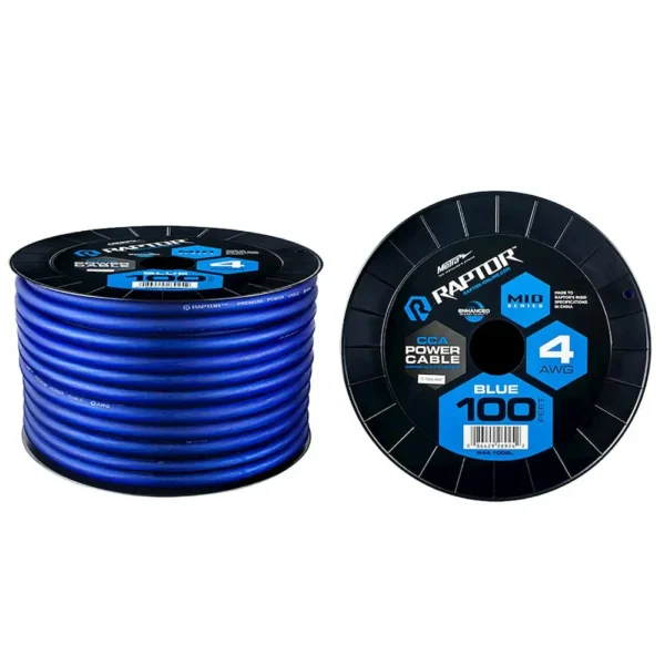 4 AWG 100ft Power Cable Blue CCA - Image 2